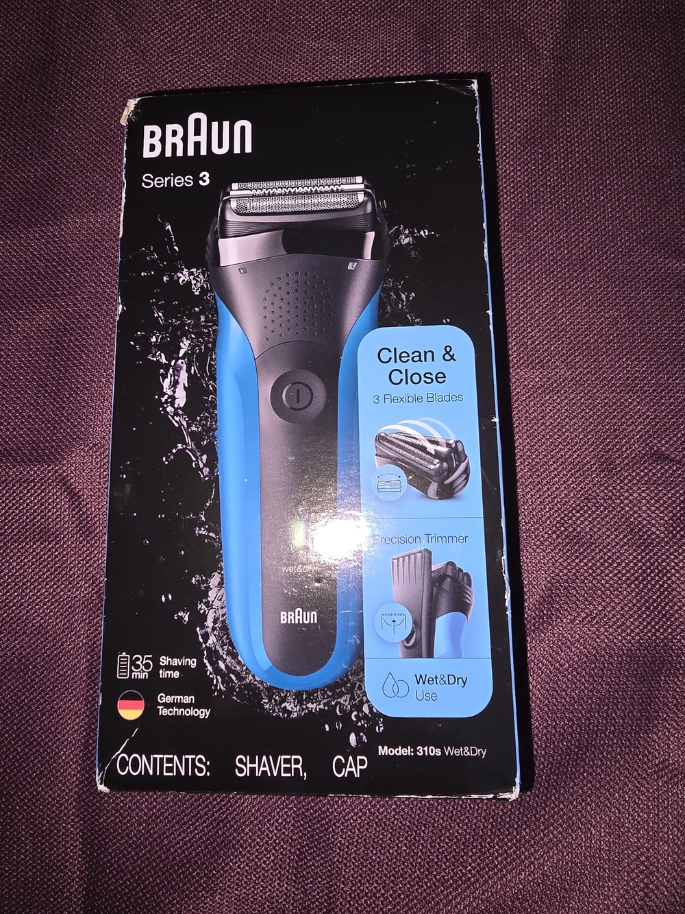 BRAUN Series 3 Blue & Black Electric Shaver